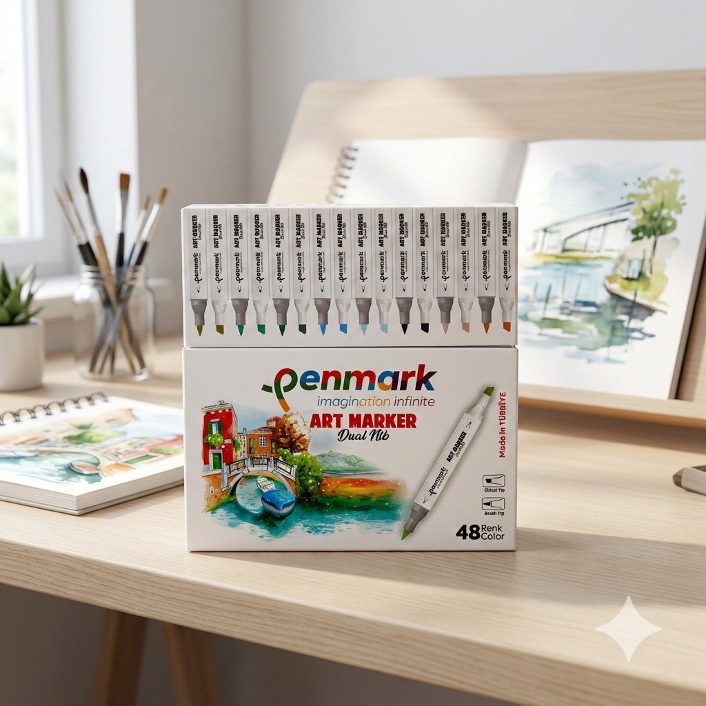 Penmark Çift Uçlu Art Marker Seti 48 Renk