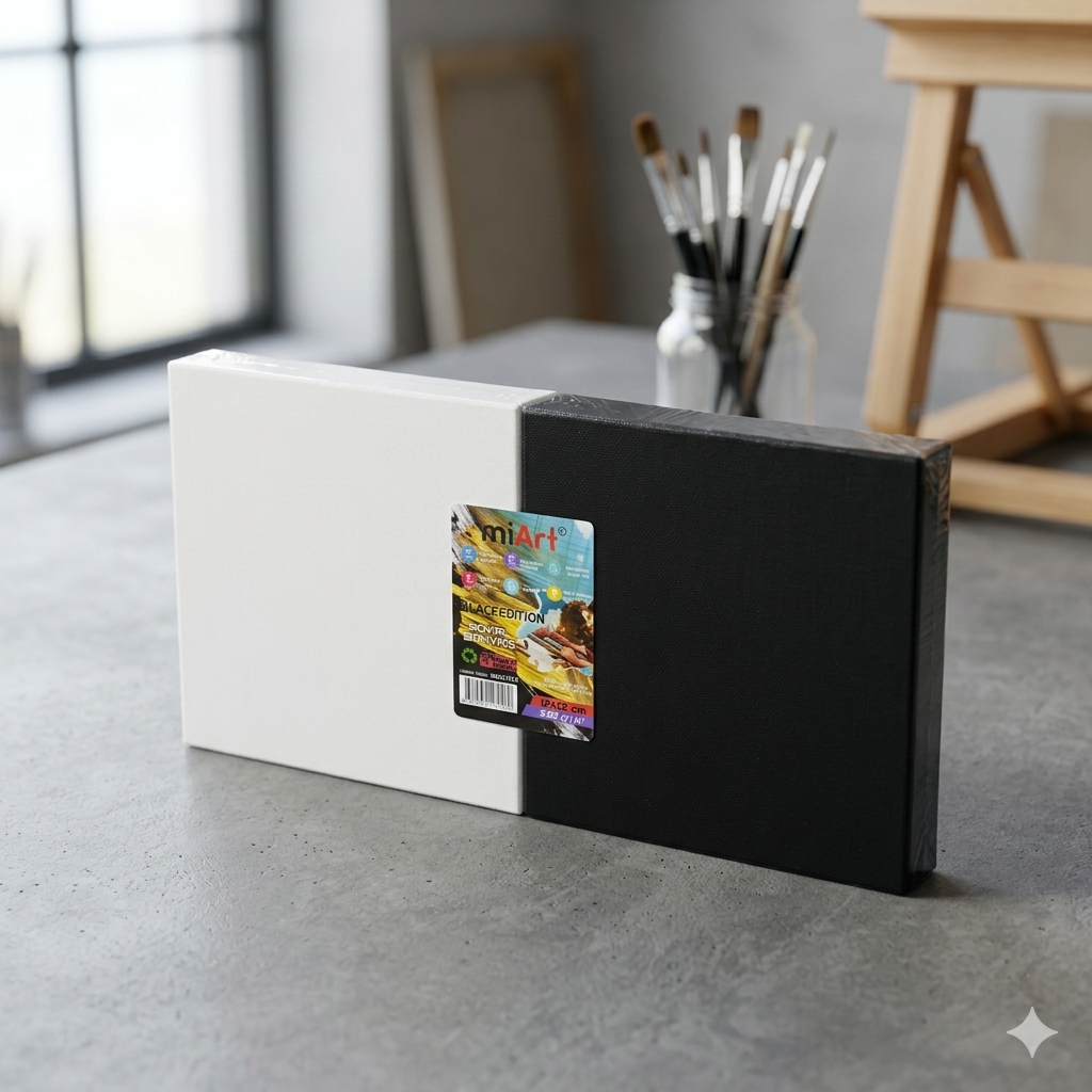MİART TUVAL SETİ 12X12 (BEYAZ + SİYAH) 2 ADET