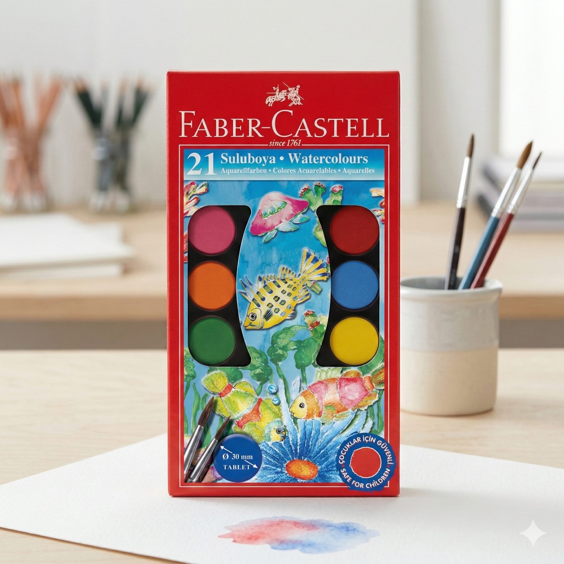FABER CASTELL SULUBOYA BÜYÜK BOY 21 RENK