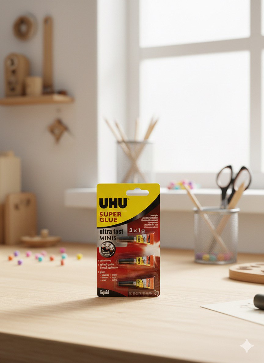 Uhu Super Glue 3'lü Mini Japon Yapıştırıcı